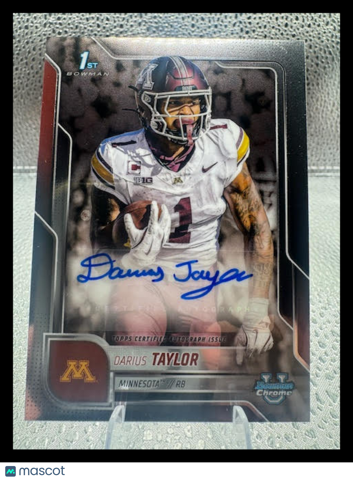 2025 Bowman Chrome - Darius Taylor - Bowman 1st Auto - U of Minnesota - #BCA-DT