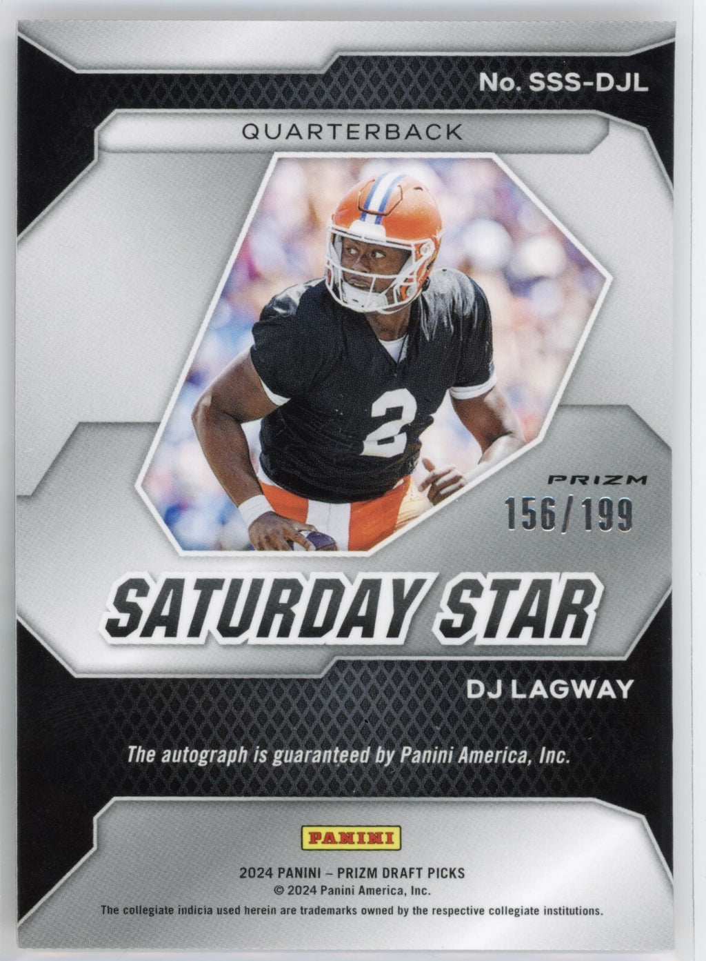 2024 Prizm Draft Picks - DJ Lagway - Saturday Star Auto 156/199 - #SSS-DJL