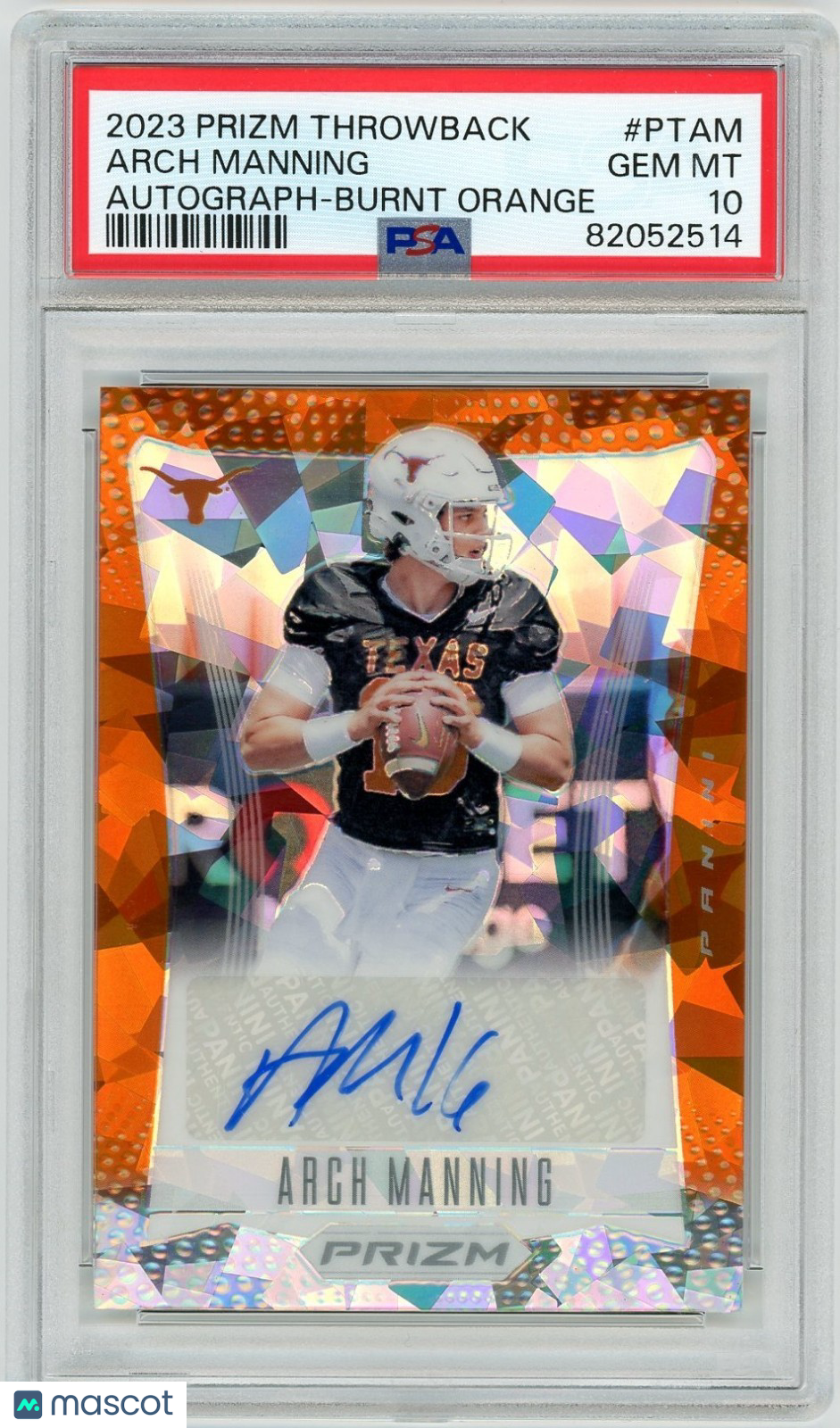 2023 Prizm - Arch Manning - Throwback Burnt Orange Auto - PSA 10 - GEM MINT