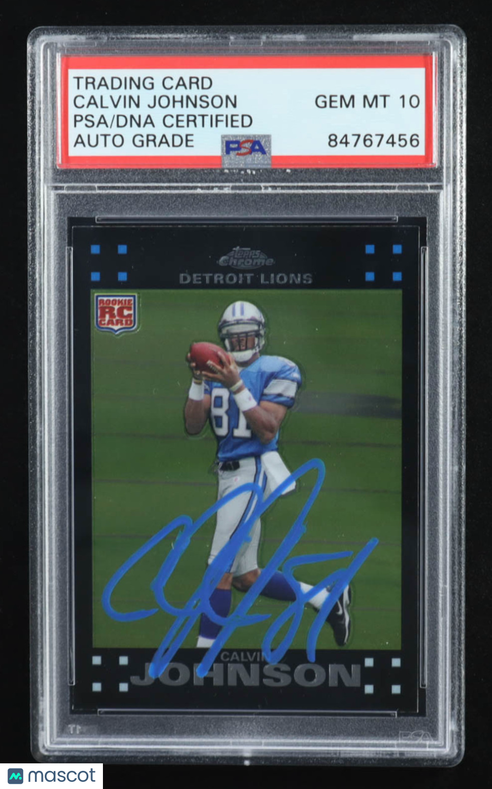 2007 Topps Chrome - Calvin Johnson - HOF Rookie Auto #TC200 - PSA 10
