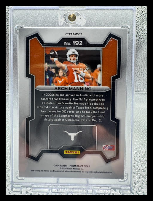 2024 Prizm Draft Picks - Arch Manning- Silver - Rated Rookie - #192