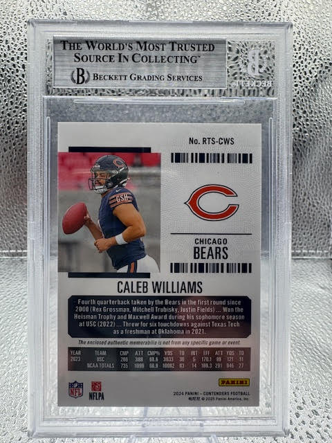 2024 Contenders - Caleb Williams - Rookie Ticket Swatches - #1 - BGS 9