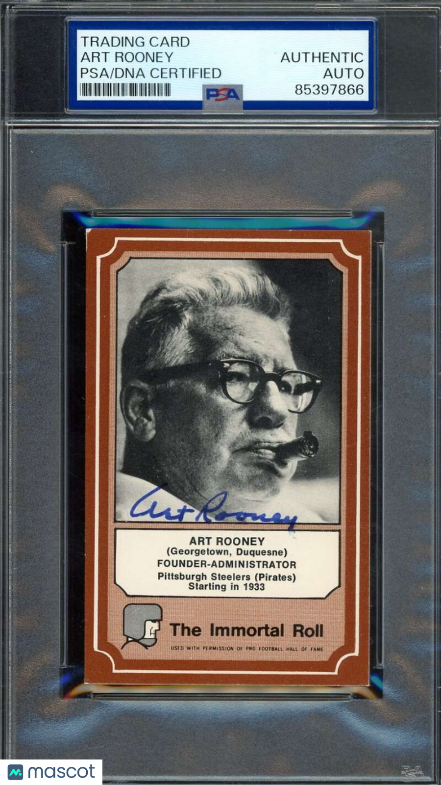 1975 Fleer Art Rooney [Base] #78 PSA Authentic Auto A