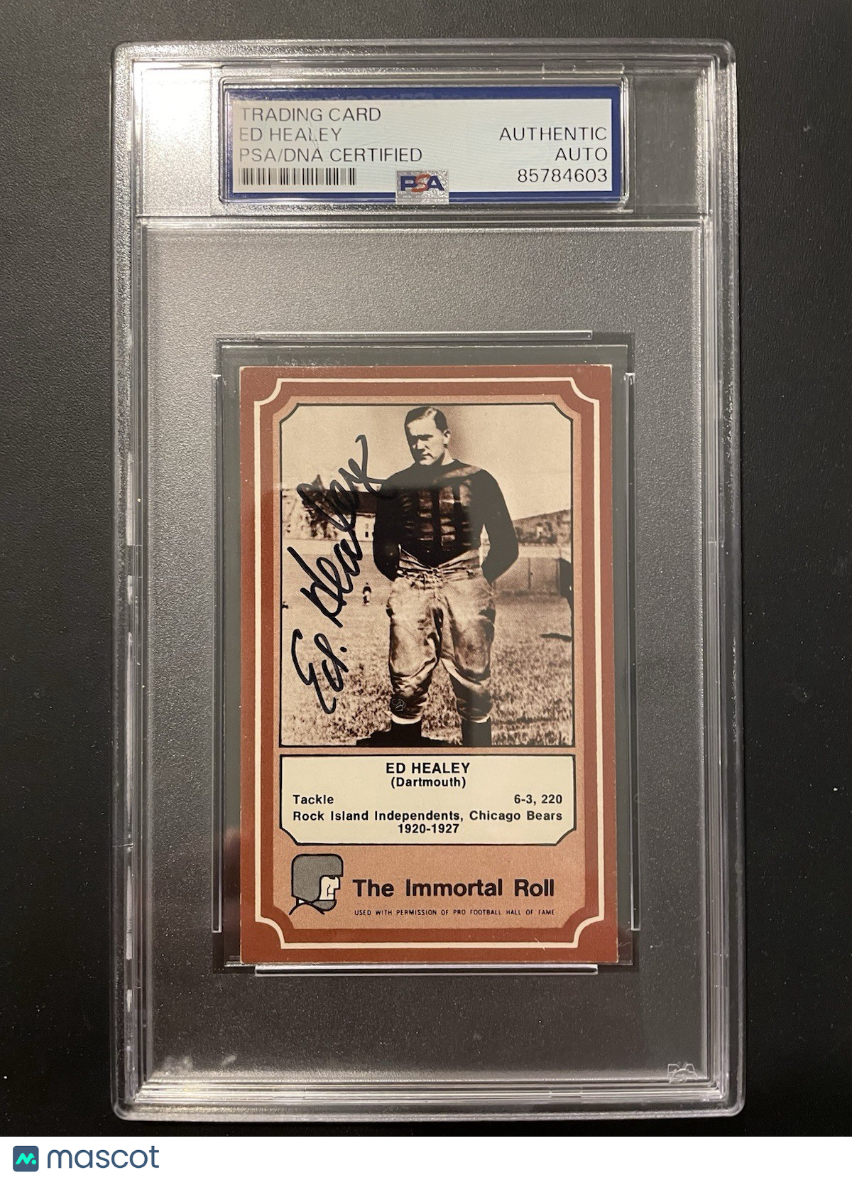 1975 Fleer Ed Healey Auto Rookie #55 PSA
