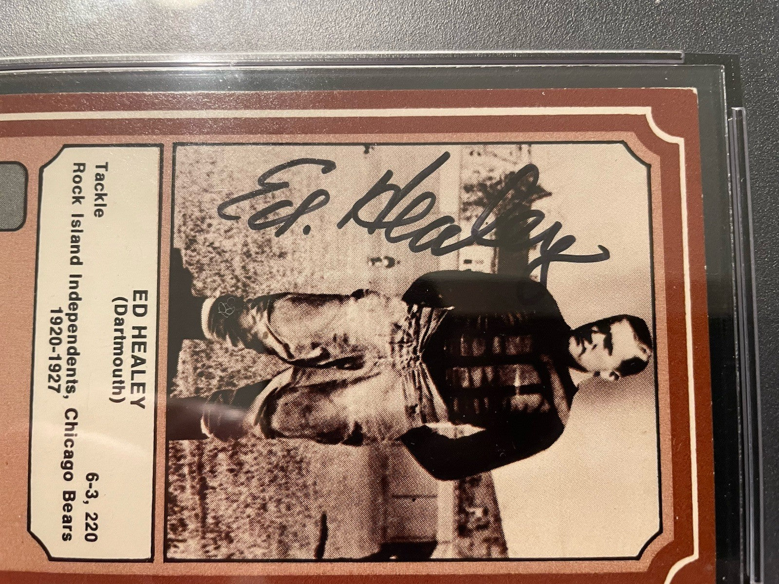1975 Fleer Ed Healey Auto Rookie #55 PSA