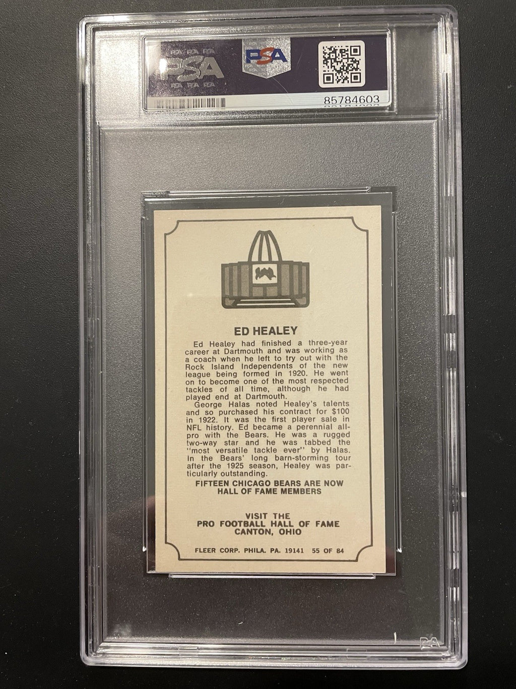1975 Fleer Ed Healey Auto Rookie #55 PSA