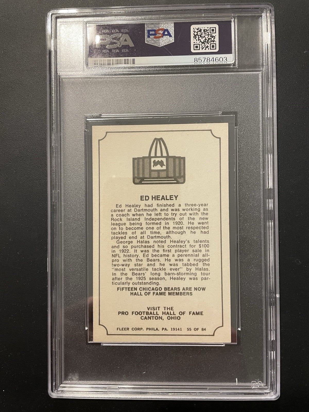 1975 Fleer Ed Healey Auto Rookie #55 PSA