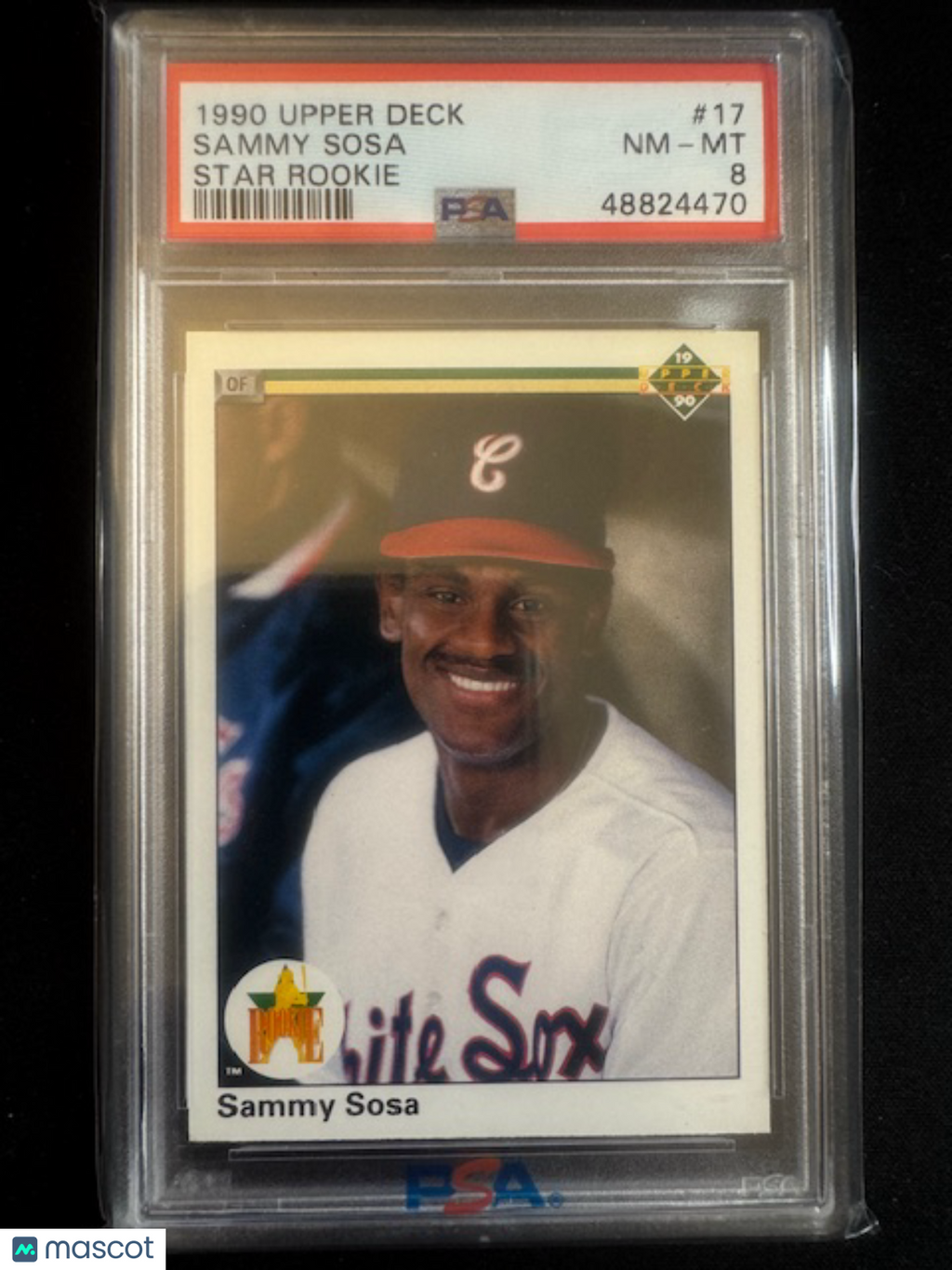 1990 Upper Deck Sammy Sosa Star Rookie #17 PSA 8