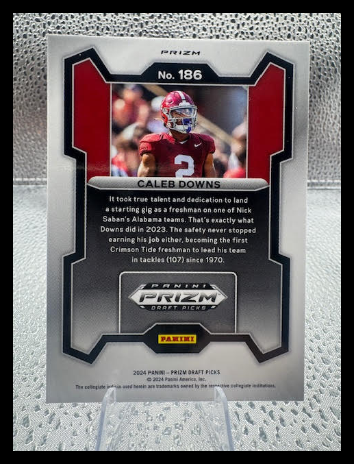 2024 Prizm Draft Picks Caleb Downs Red Cracked Ice #186