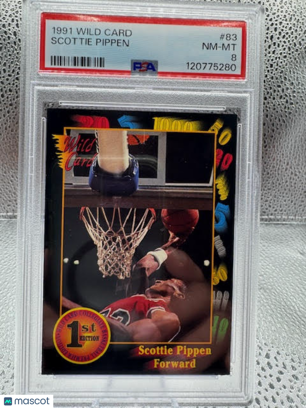 1991 Wild Card Scottie Pippen #83 PSA 8