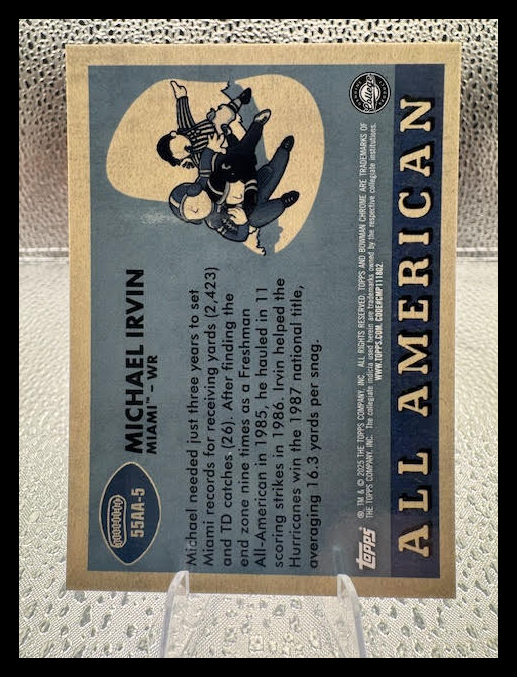 2025 Bowman Chrome - Michael Irvin - 1955 All American Gold Refractor /55-#5AA-5