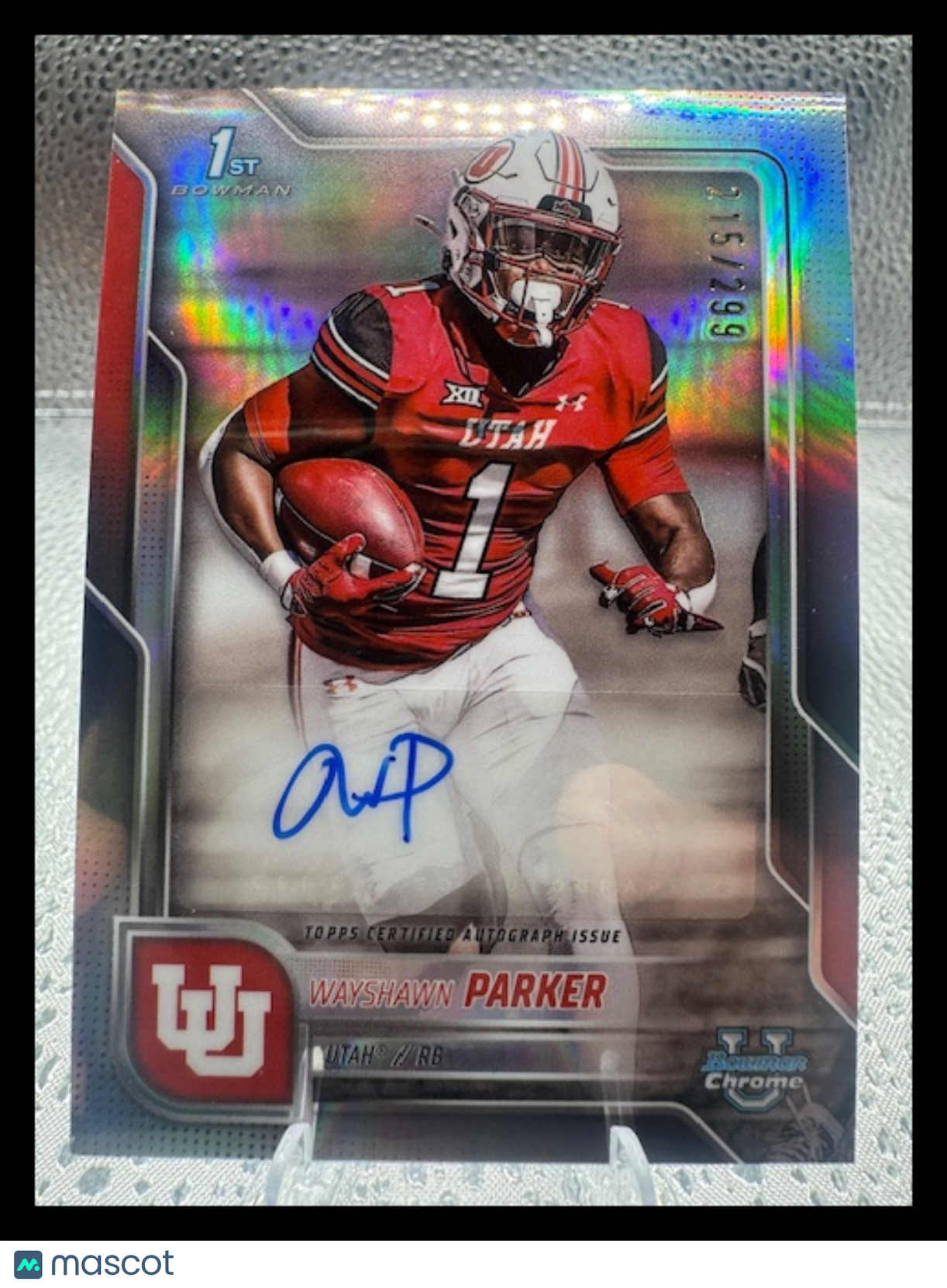 2025 Bowman Chrome - Wayshawn Parker - 1st Auto /299 - U of Utah