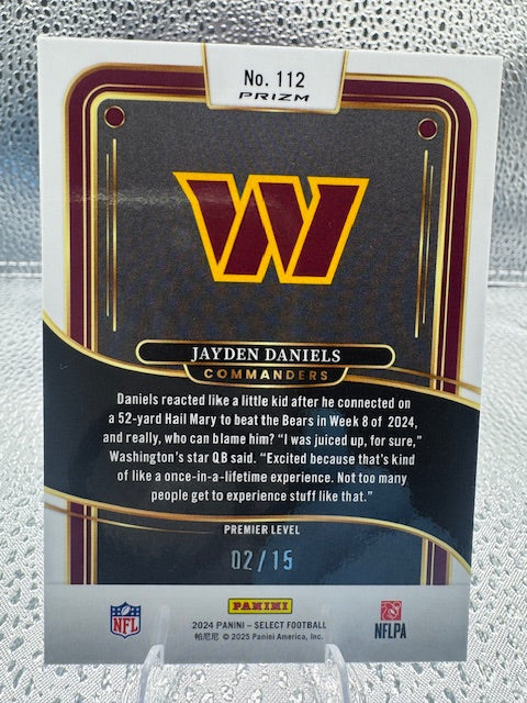 2024 Select - Jayden Daniels - Pink Glitter /15 - RC Rookie