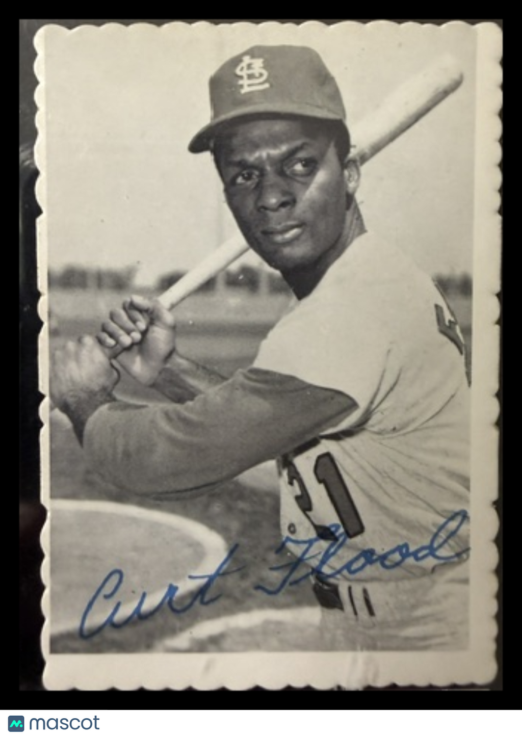1969 Topps Curt Flood Auto #28