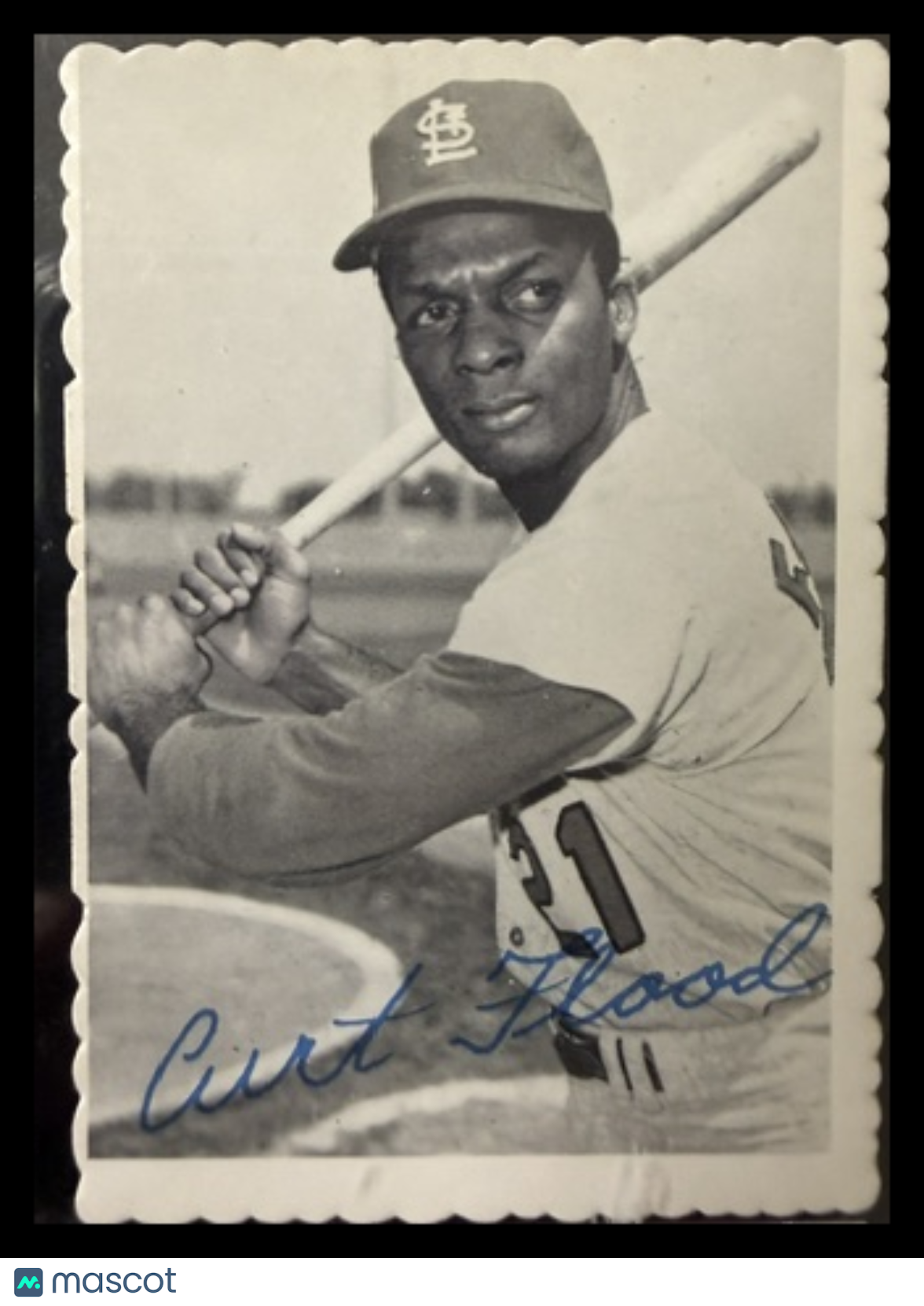 1969 Topps Curt Flood Auto #28