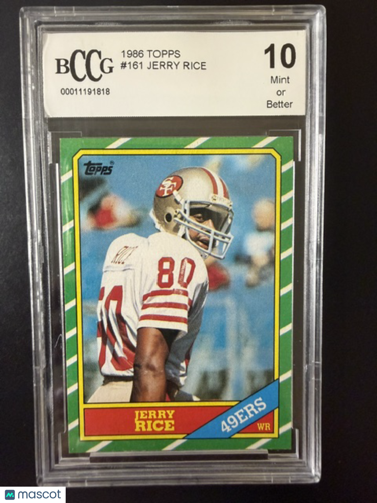 1986 Topps Jerry Rice Rookie #161 BGS 10