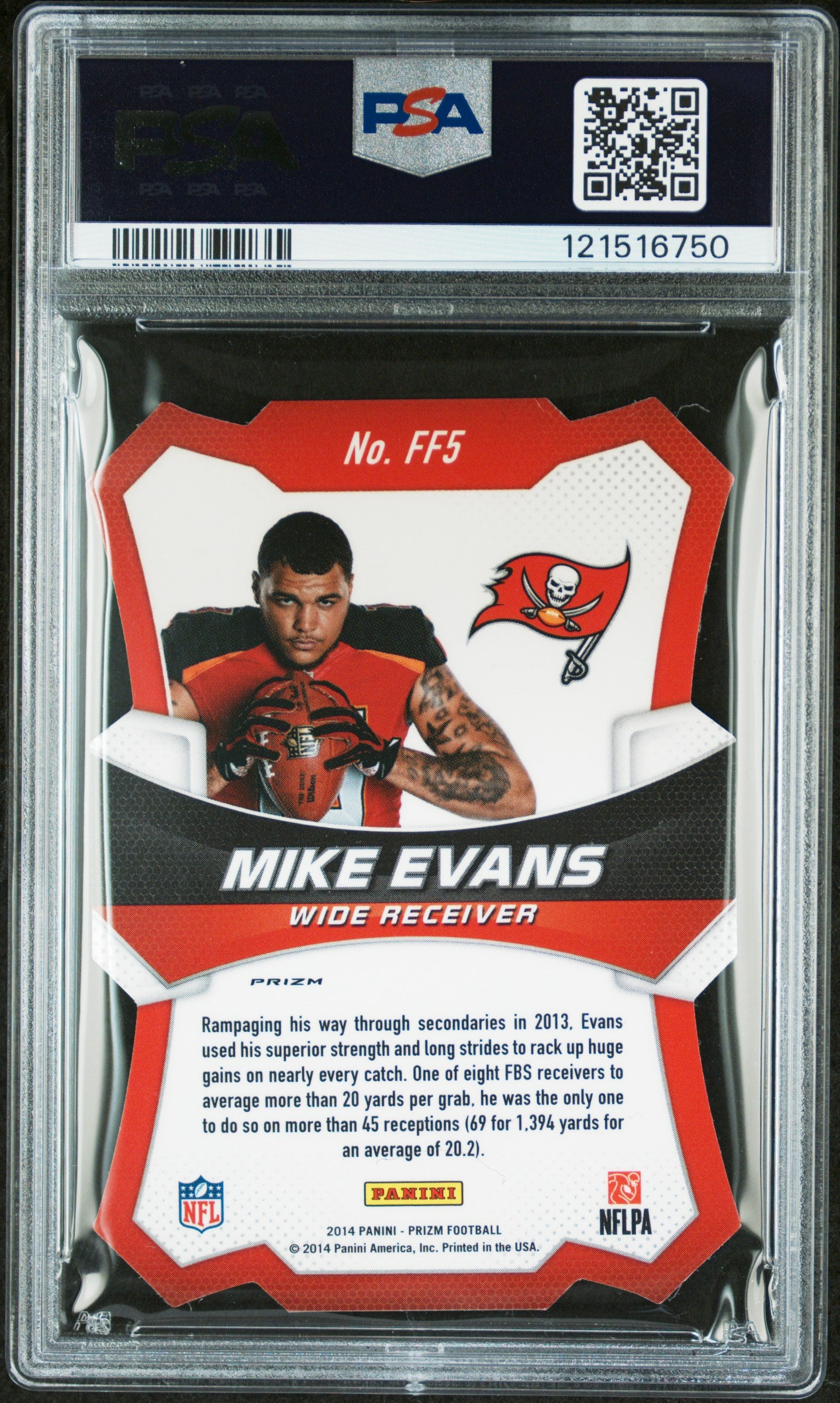 2014 Prizm - Mike Evans - Fresh Faces #FF5 - RC Rookie - PSA 9