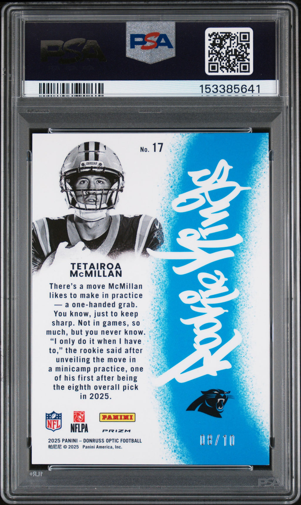 2025 Donruss Optic - Tetairoa McMillan - Rookie Kings Gold /10- PSA 10 GEM MINT