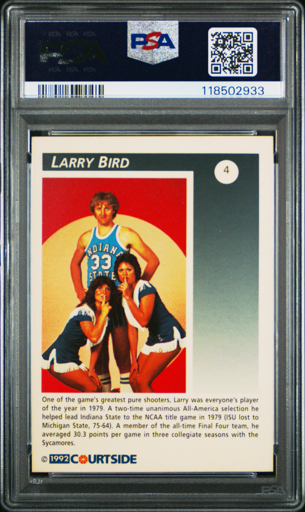 1992 Courtside Flashback - Larry Bird - #4 - PSA 9