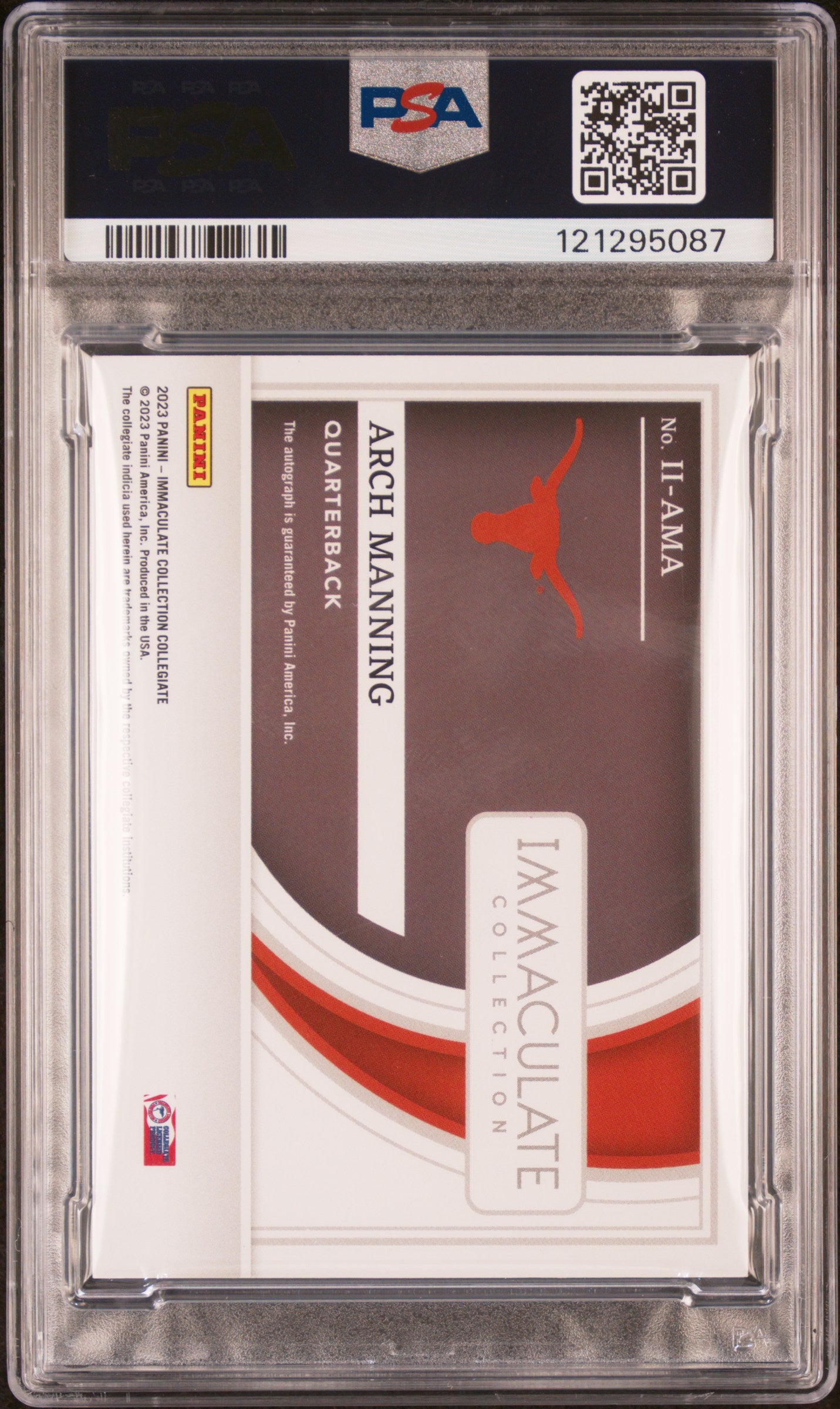 2023  Immaculate - Arch Manning - Intro Auto 27/99 - #IIAMA - PSA 9 Auto 10