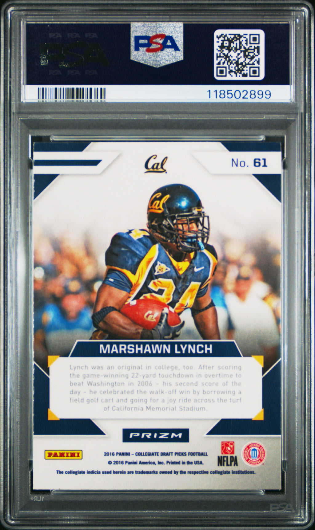2016 Prizm Draft Picks - Marshawn Lynch - Stained Glass #61 - PSA 10 - GEM MINT