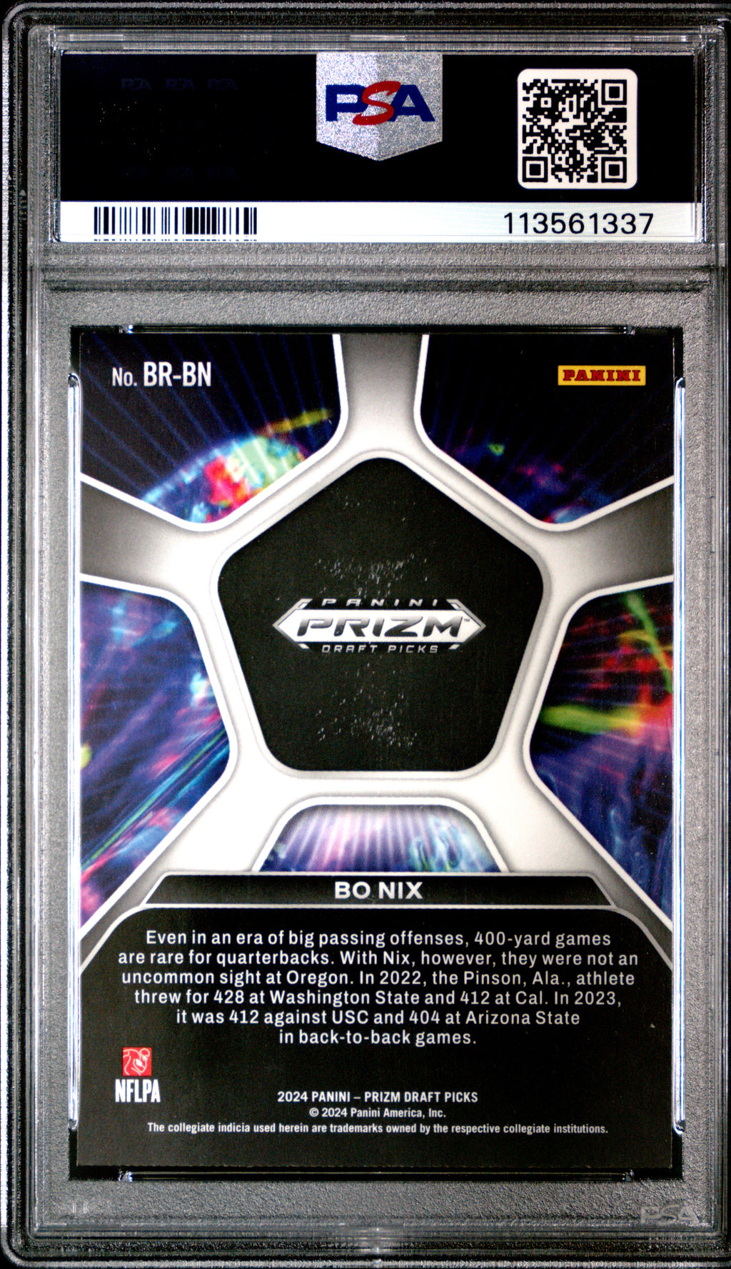 2024 Prizm Draft Picks - Bo Nix - Brilliance - #BRBN - PSA 10 - GEM