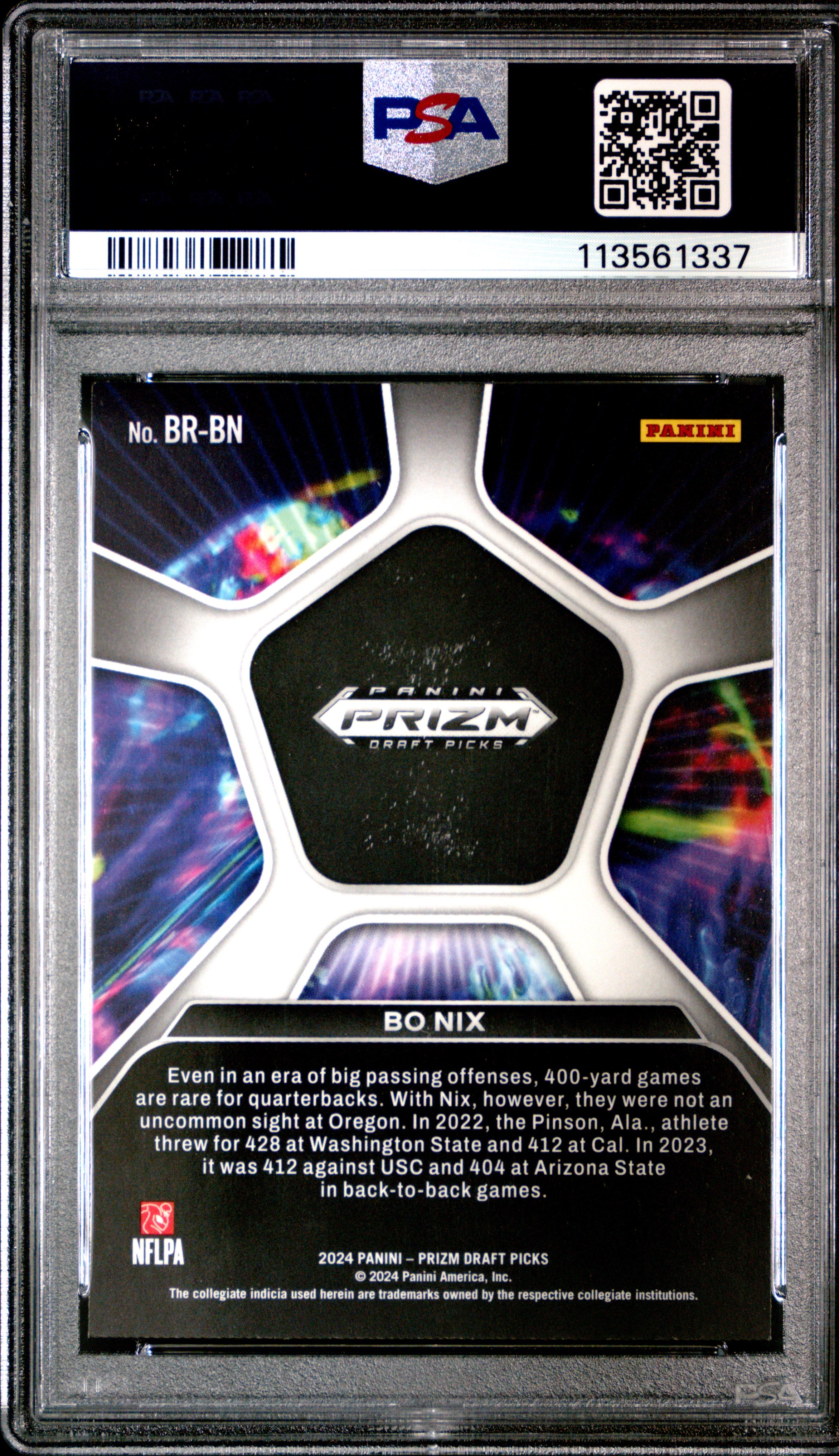 2024 Prizm Draft Picks - Bo Nix - Brilliance - #BRBN - PSA 10 - GEM