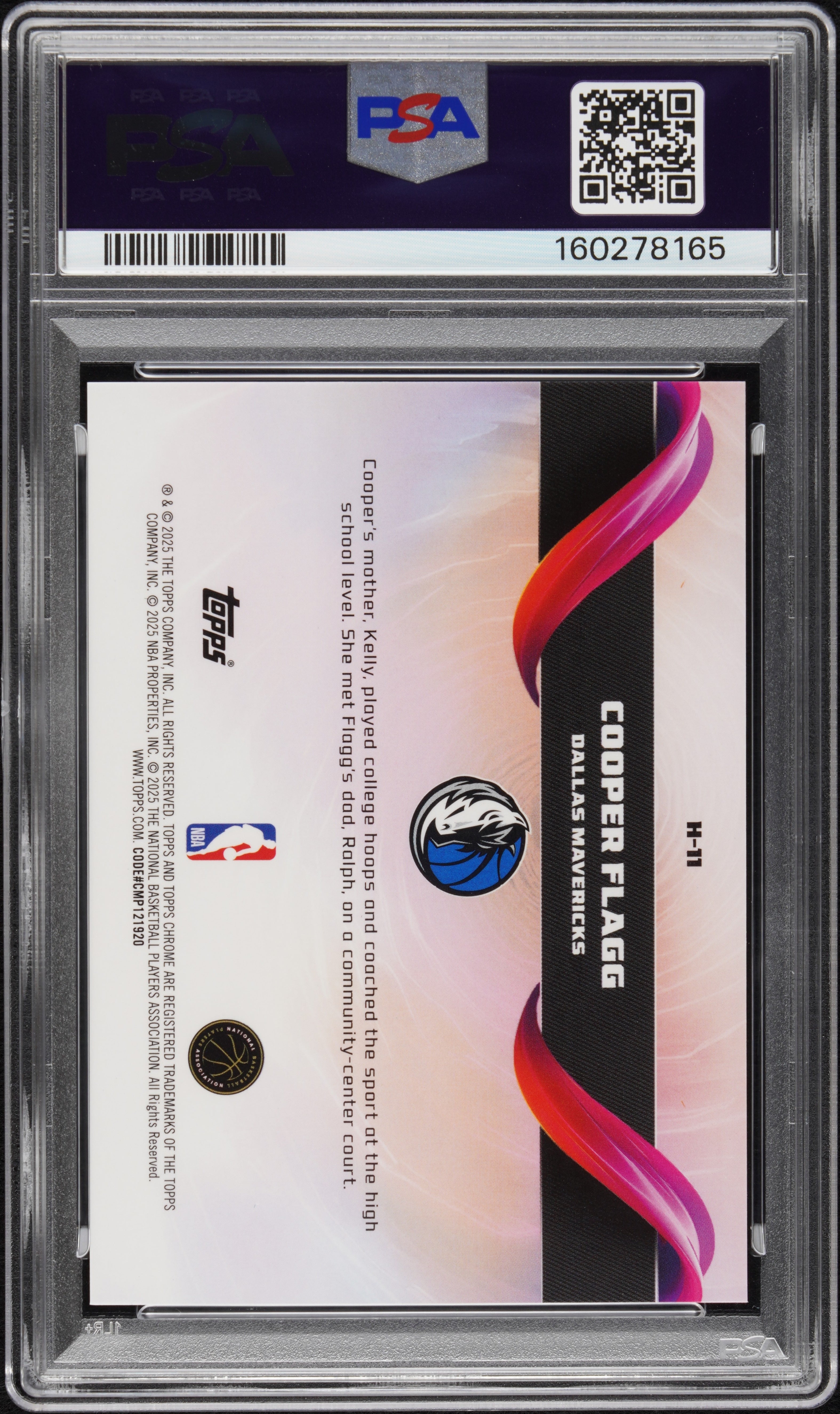 2025 Topps Chrome Helix Cooper Flagg Helix Rookie #H-11 PSA 10