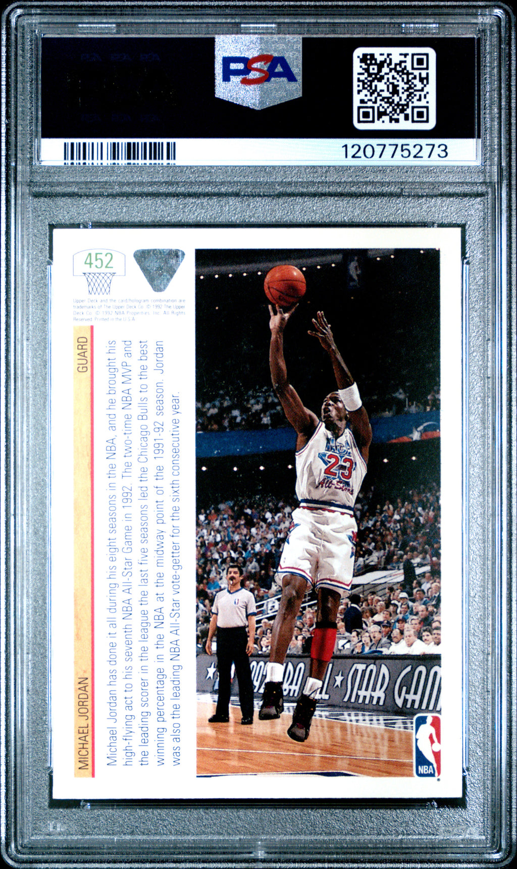 1991 Upper Deck - Michael Jordan - #452 - PSA 7