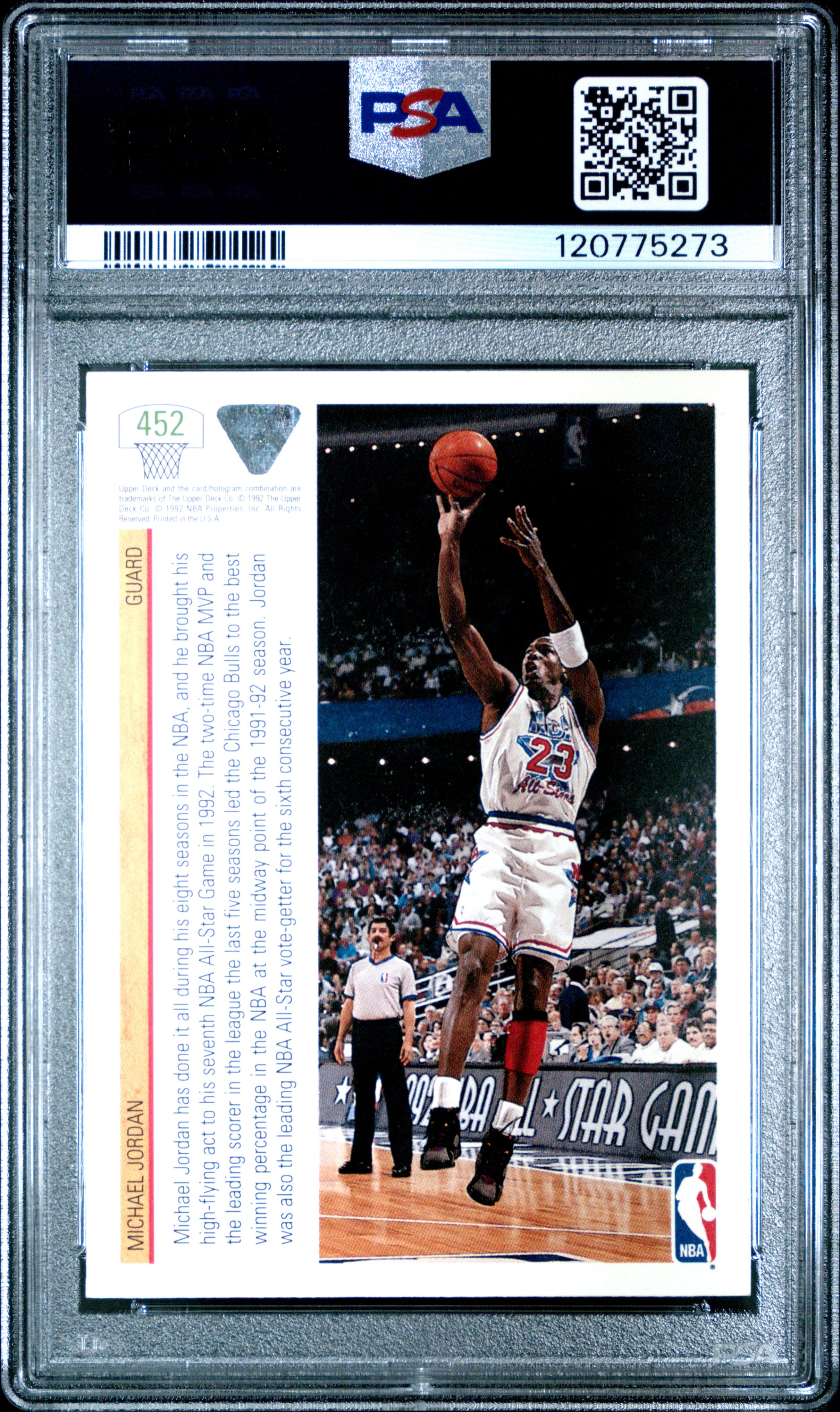 1991 Upper Deck - Michael Jordan - #452 - PSA 7
