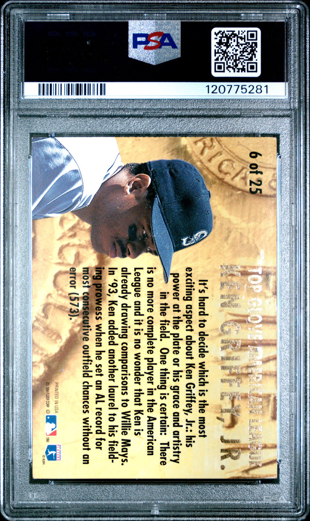 1994 Ultra - Ken Griffey JR. - Award Winners - #6 - PSA 4