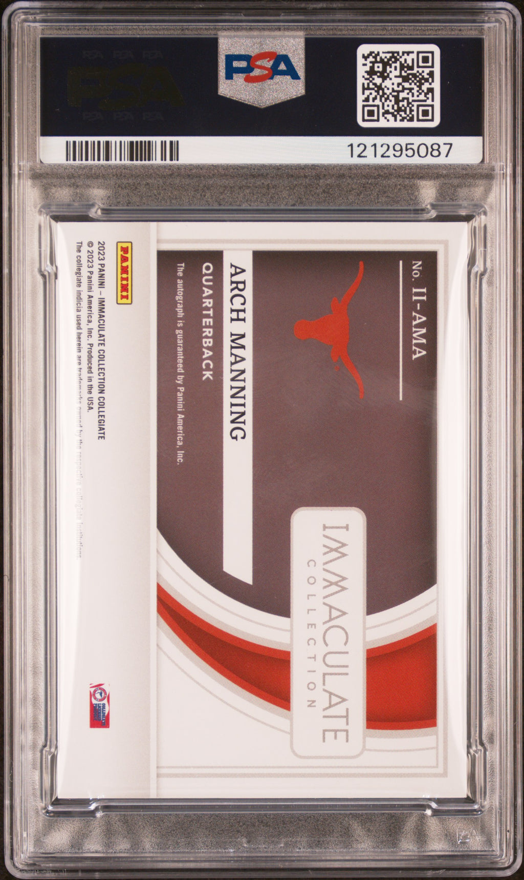 2023  Immaculate - Arch Manning - Intro Auto 27/99 - #IIAMA - PSA 9 Auto 10