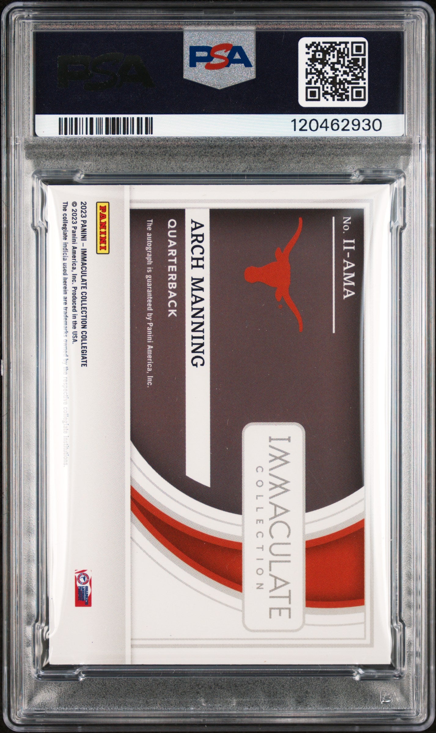 2023 Immaculate - Arch Manning -  Introductions Auto /99-#IIAMA- PSA 9 Auto 10