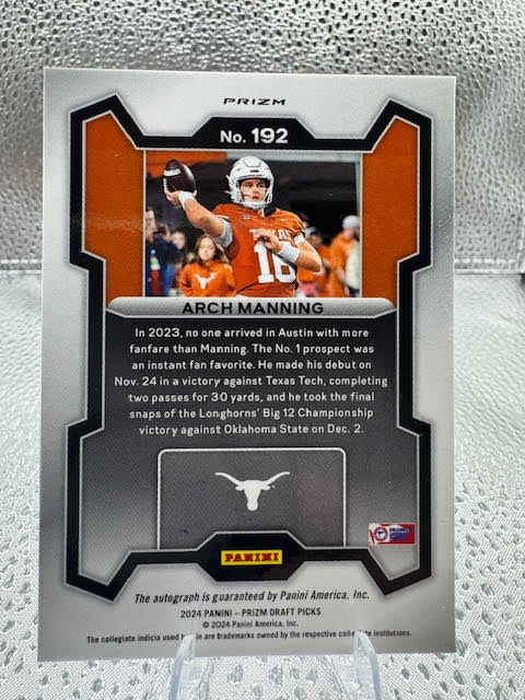 2024 Prizm Draft Picks - Arch Manning - Silver Auto -  #192