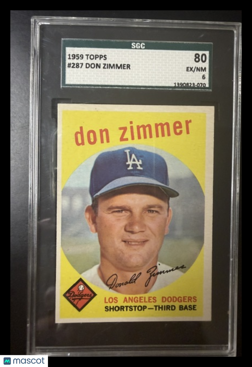 1959 Topps Don Zimmer #287 SGC 6
