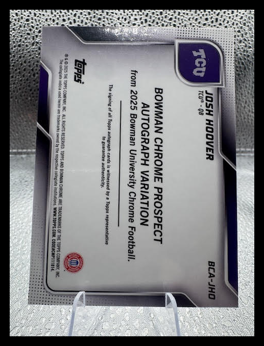 2025 Bowman University Chrome Josh Hoover Gold Refractor Auto /50 #BCA-JHO