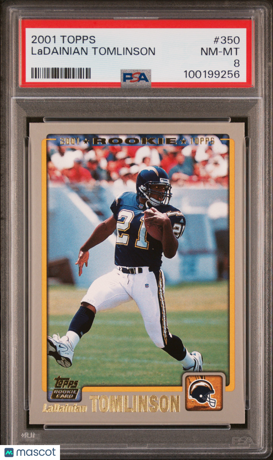 2001 Topps - Ladainian Tomlinson - HOF RC Rookie #350 - PSA 8