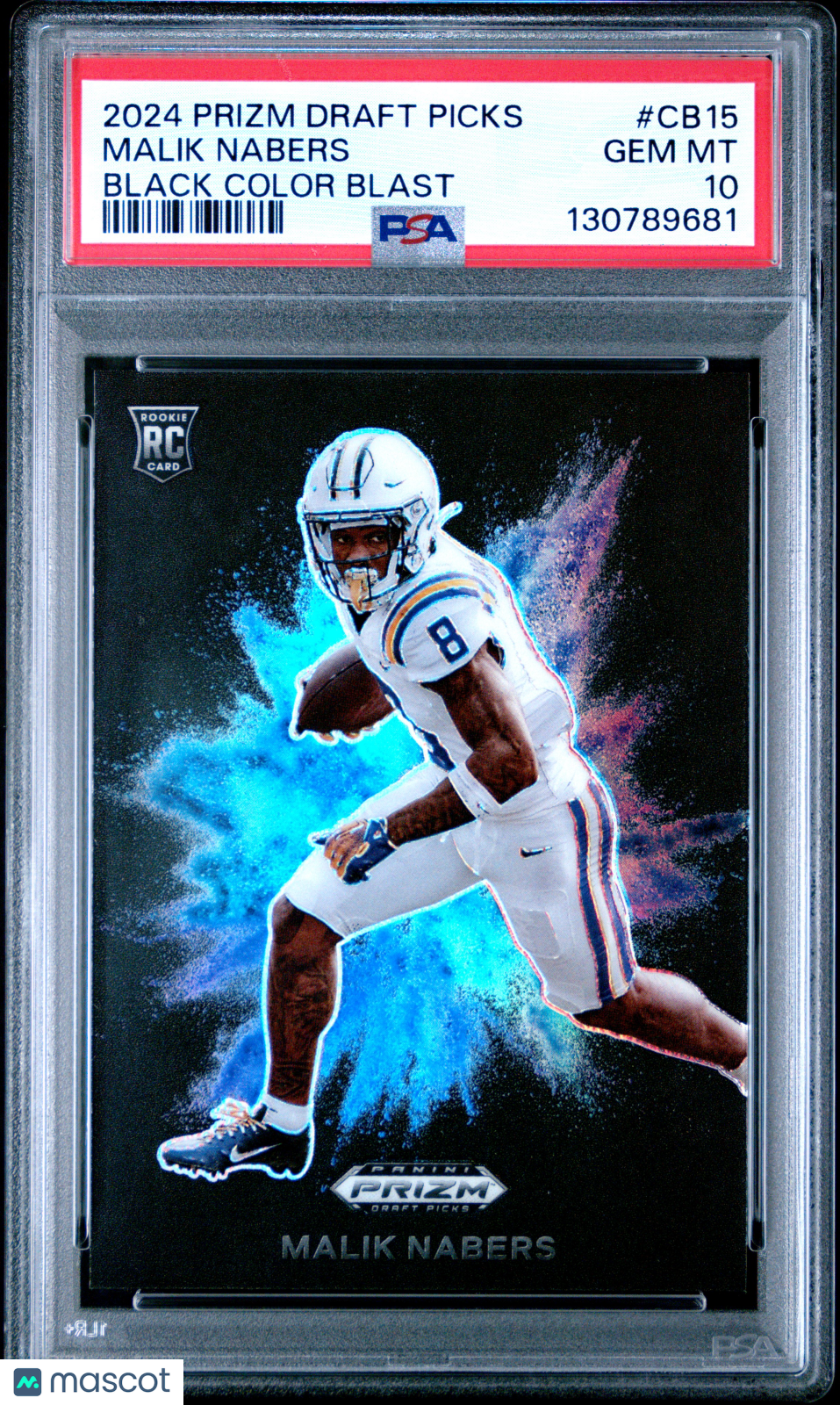 2024 Prizm Draft Picks - Malik Nabers - Black Color Blast #CB15- PSA 10 GEM MINT