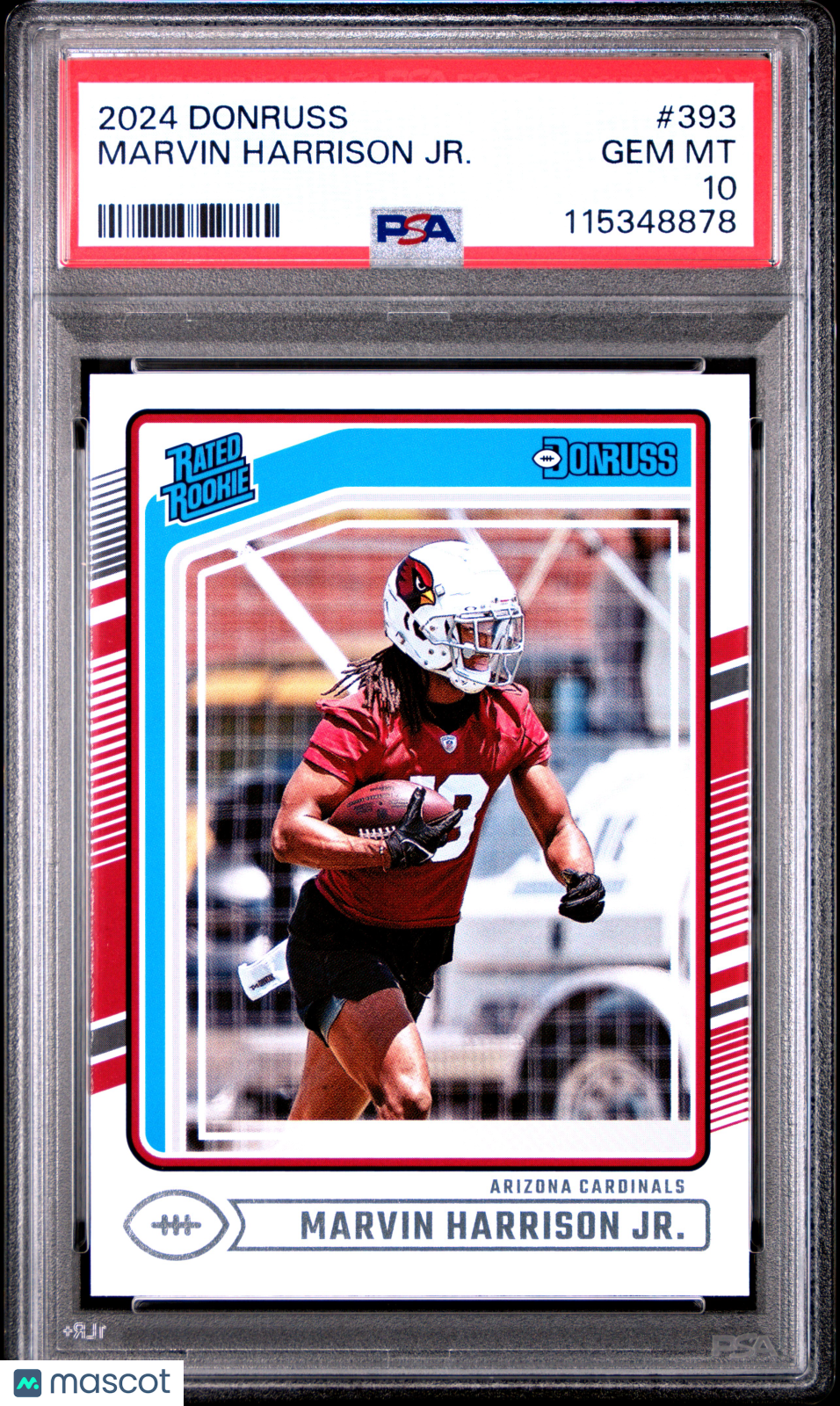 2024 Donruss - Marvin Harrison JR. - Rated Rookie - RC - #393- PSA 10 - GEM Rate