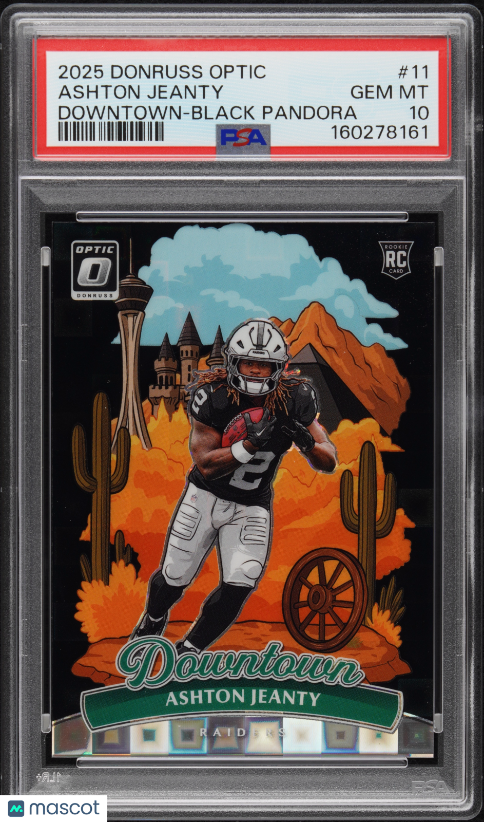 2025  Donruss Optic Downtown Ashton Jeanty Black Pandora /25 #11 PSA 10