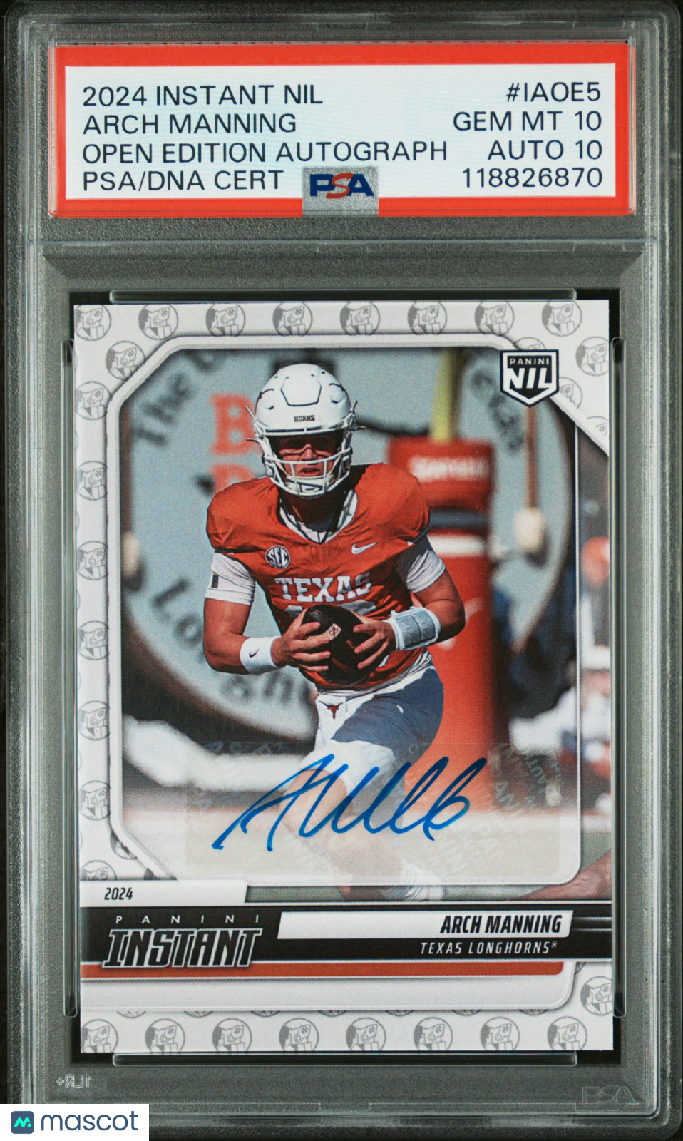 2024 Panini Instant NIL - Arch Manning -  Open Edition Auto-  PSA 10 Auto 10