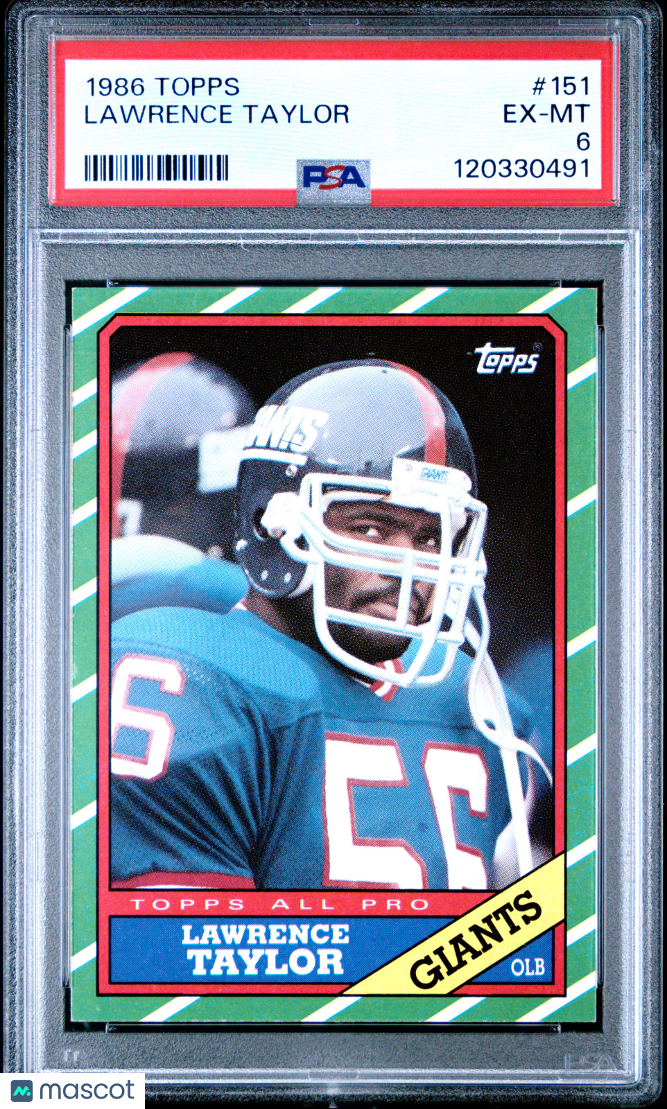 1986 Topps - Lawrence Taylor - #151 PSA 6