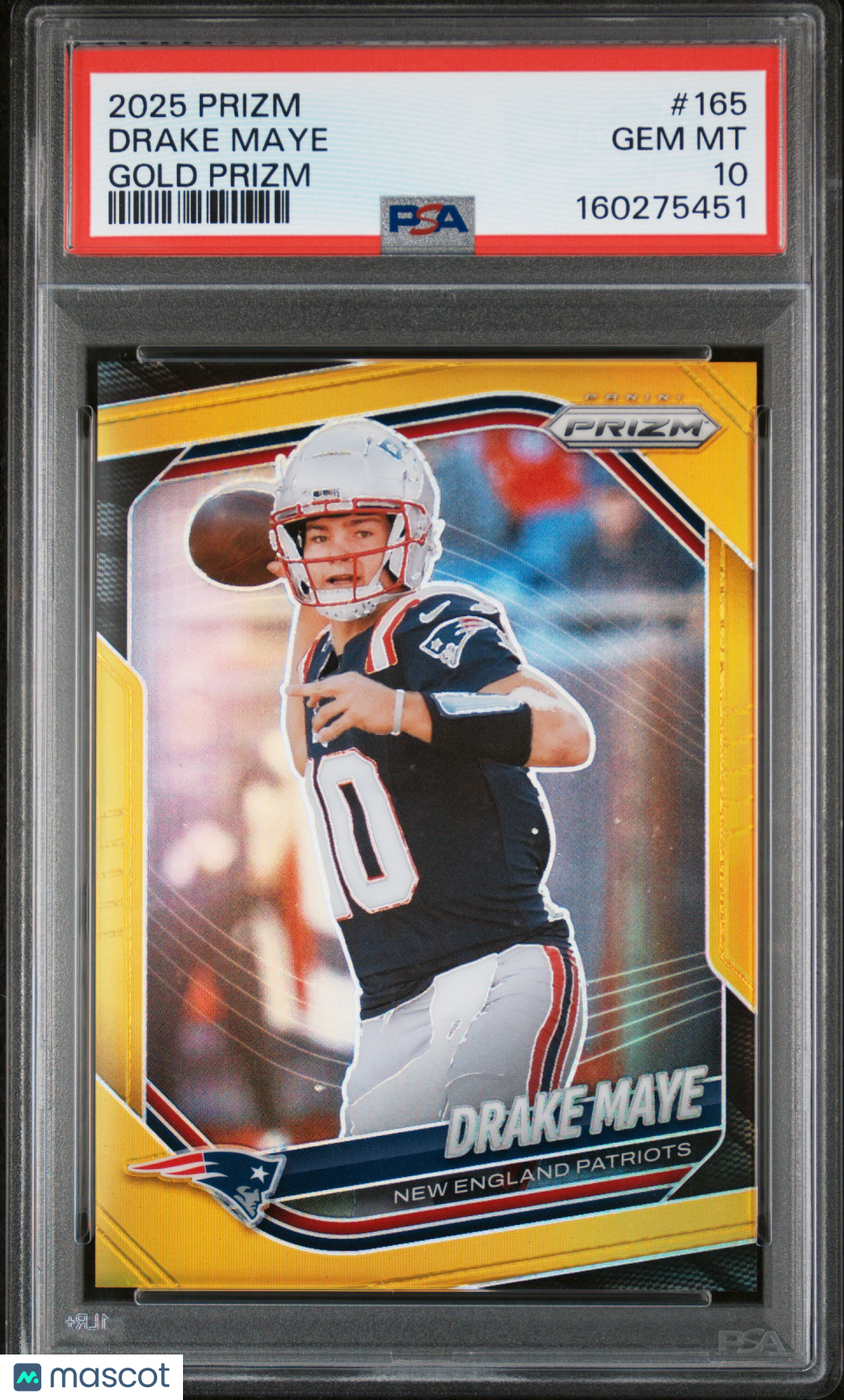 2025 Panini Prizm Drake Maye Gold 2/10 #165 PSA 10