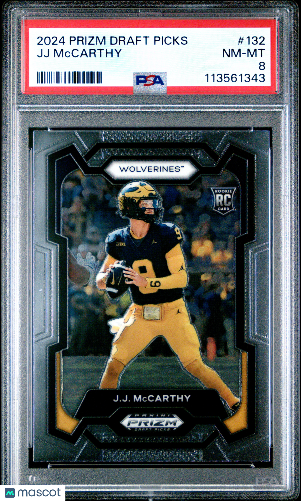 2024 Prizm Draft Picks - JJ Mccarthy - #132 - PSA 8
