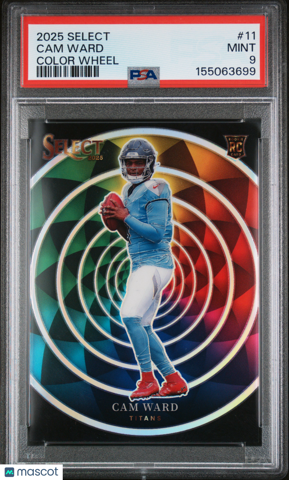 2025 Panini Select Color Wheel Cam Ward Color Wheel Rookie #11 PSA 9