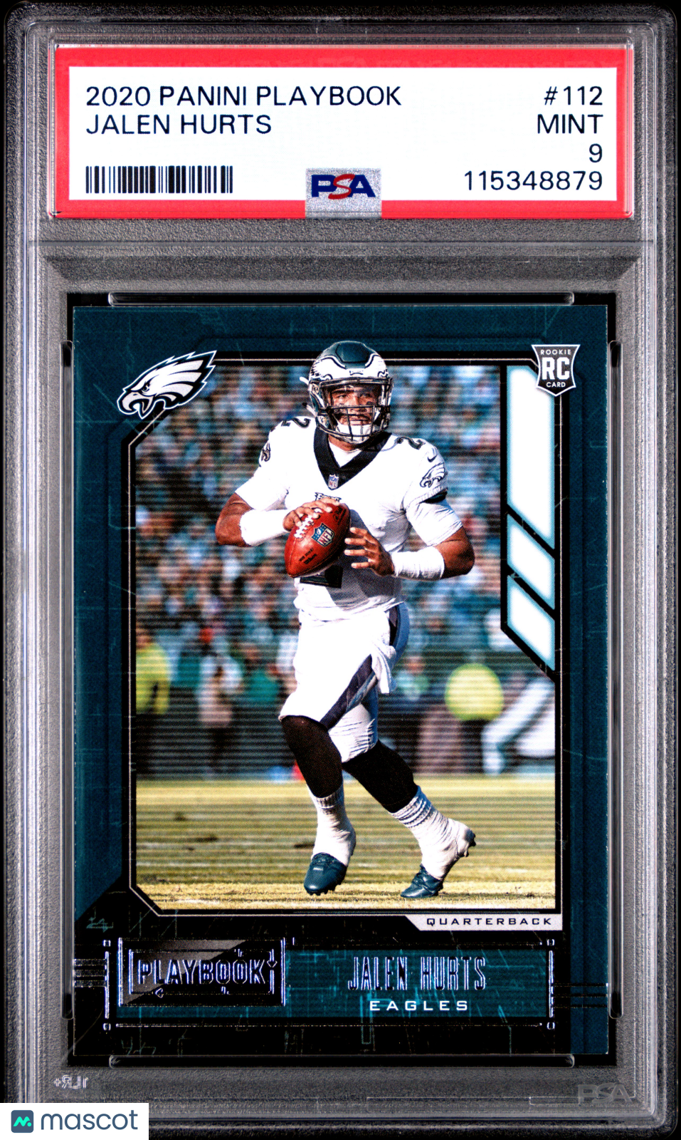 2020 Playbook - Jalen Hurts - #112 - RC - Rookie - PSA 9