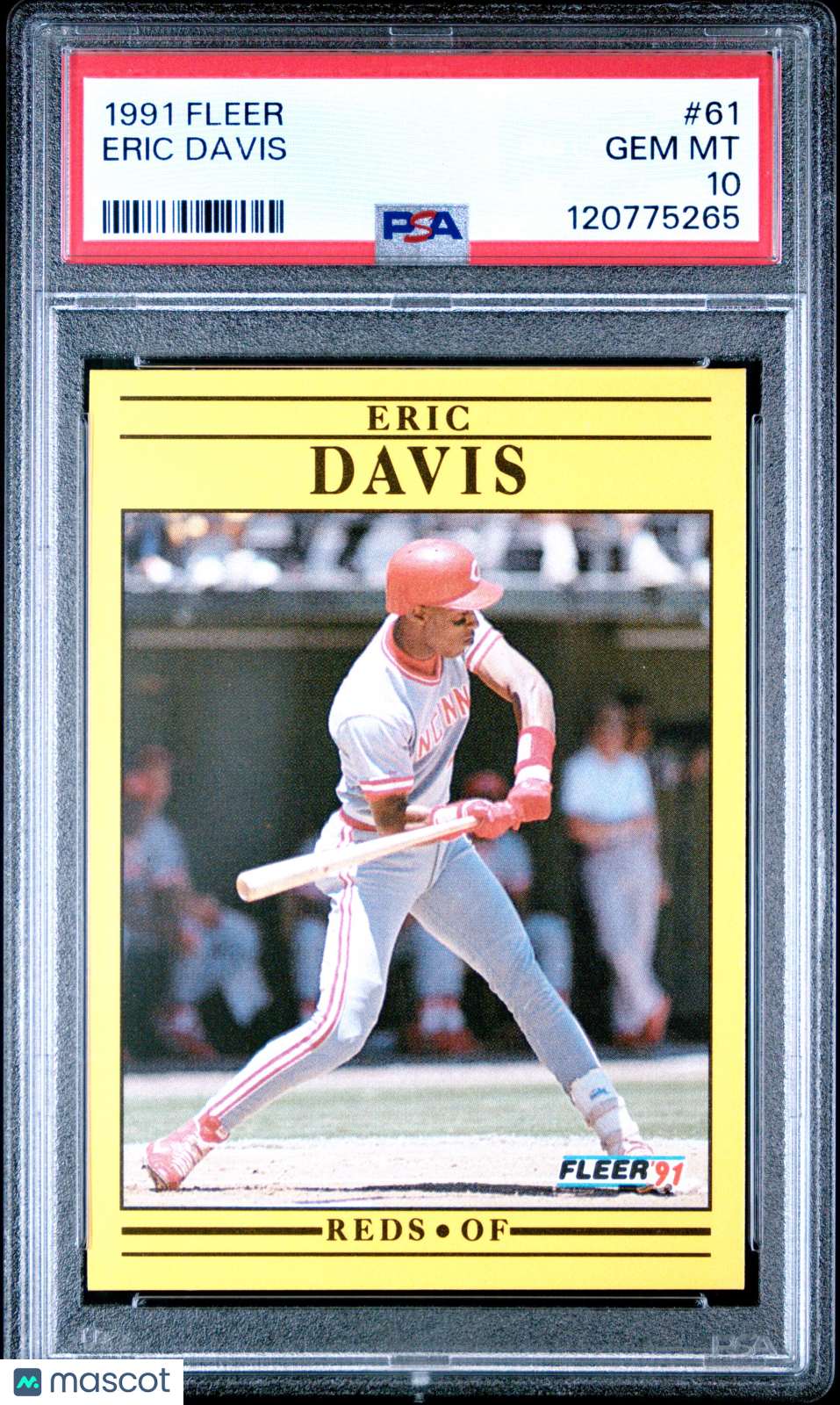 1991 Fleer - Eric Davis - #61 - PSA 10 - GEM MINT
