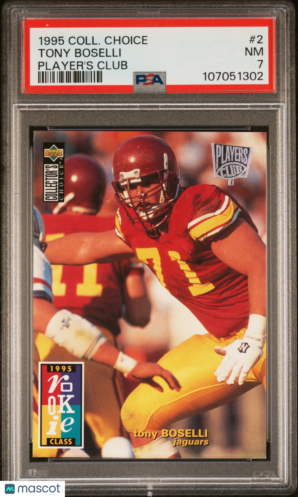 1995 Collector's Choice - Tony Boselli Player's Club #2 - RC Rookie HOF - PSA 7