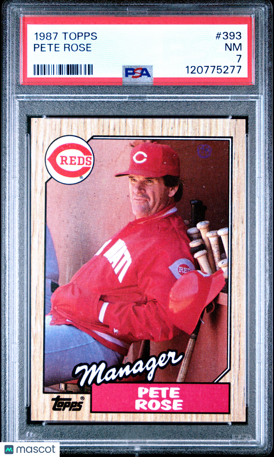 1987 Topps - Pete Rose - #393 - PSA 7