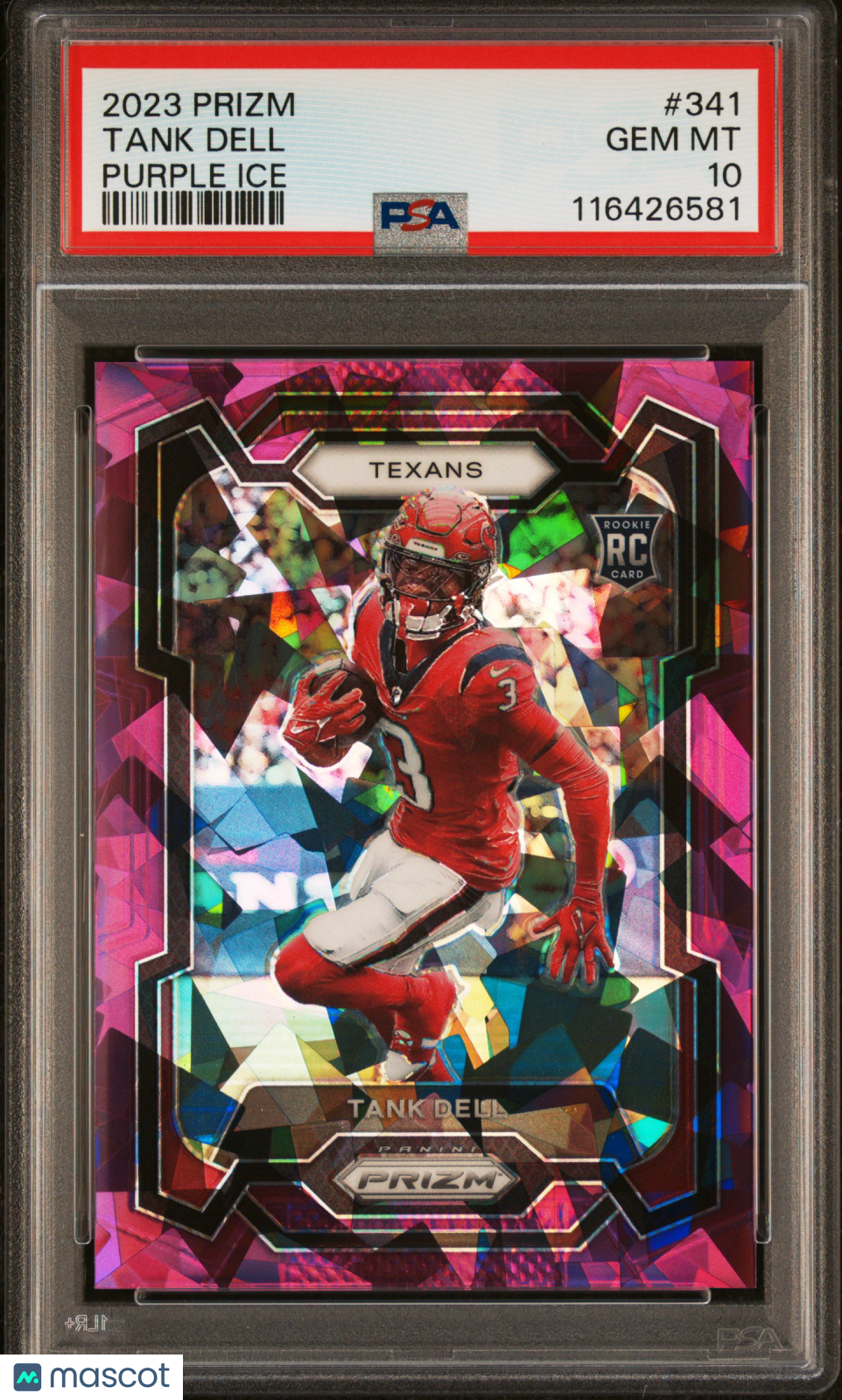 2023 Prizm - Tank Dell - Purple Ice /225 - #341 - PSA 10 - GEM MINT